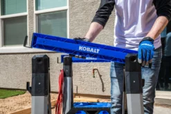 Kobalt Saw Horses 30.63-in W x 33.5-in H Adjustable Pp and Steel Construction Saw Horse (1000-lb Capacity) -SEO title and description design 44628185 scaled