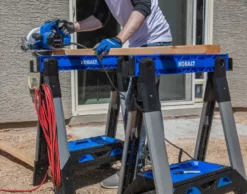 Kobalt Saw Horses 30.63-in W x 33.5-in H Adjustable Pp and Steel Construction Saw Horse (1000-lb Capacity) -SEO title and description design 44628410 scaled