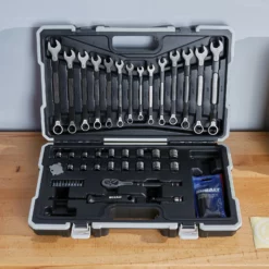 Kobalt Mechanics Tool Sets Universal 67-Piece Standard (SAE) and Metric Combination Matte Mechanics Tool Set (3/8-in) -SEO title and description design 45373526