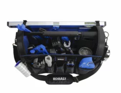 Kobalt Tool Bags Plumbing Tool Bag with Caddy Black, Blue Polyester 12.99-in -SEO title and description design 45459480 scaled
