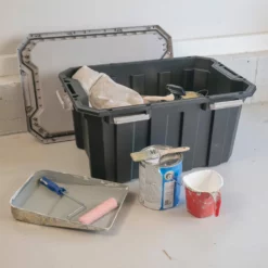 Kobalt Plastic Storage Totes X-large 24-Gallon (96-Quart) Grey Tote Latching Lid -SEO title and description design 46358952 scaled